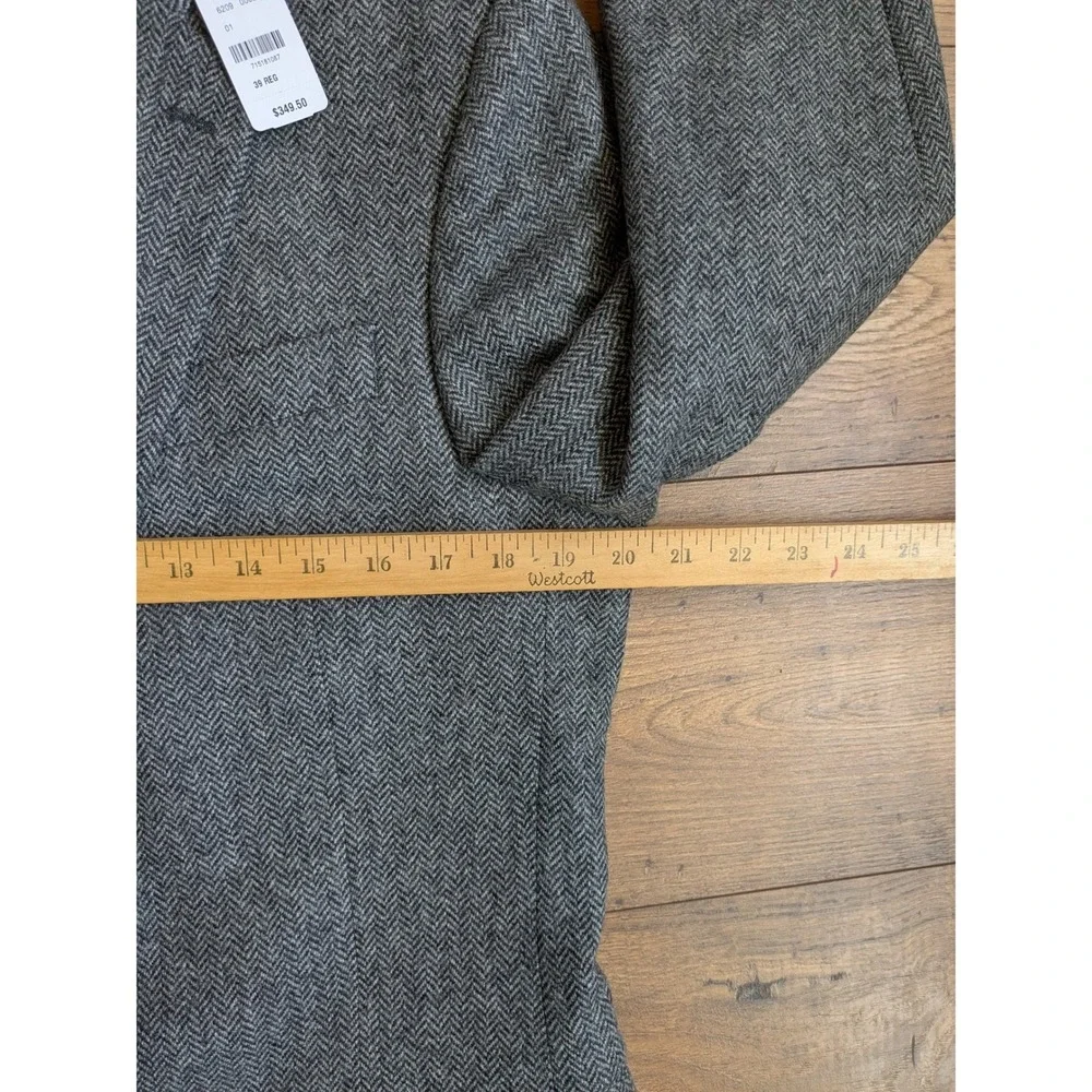 NWT Brooks Brothers 346 Fitzgerald Fit Grey Herringbone Wool Sport Coat 39R